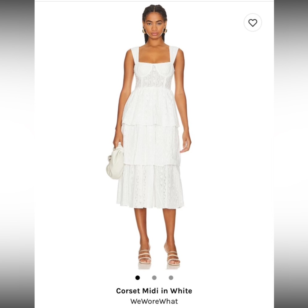 Weworewhat corset midi dress new